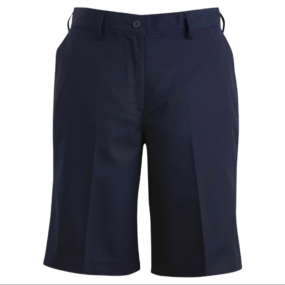 Edwards Women’s Blended Chino Flat Front Shorts Navy Size 12 Retail $31.